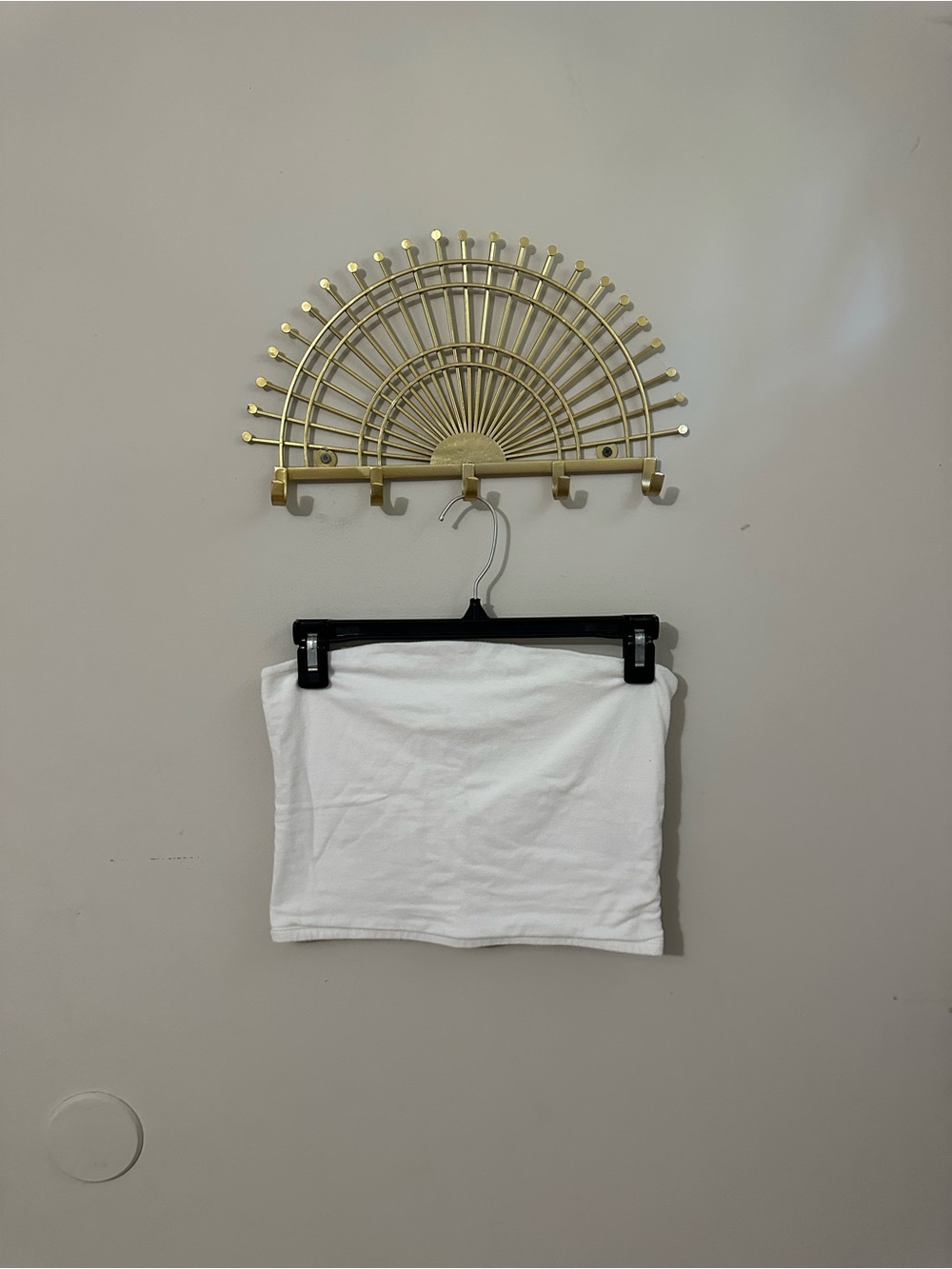 wild fable White Cotton Strapless Crop Tube Top